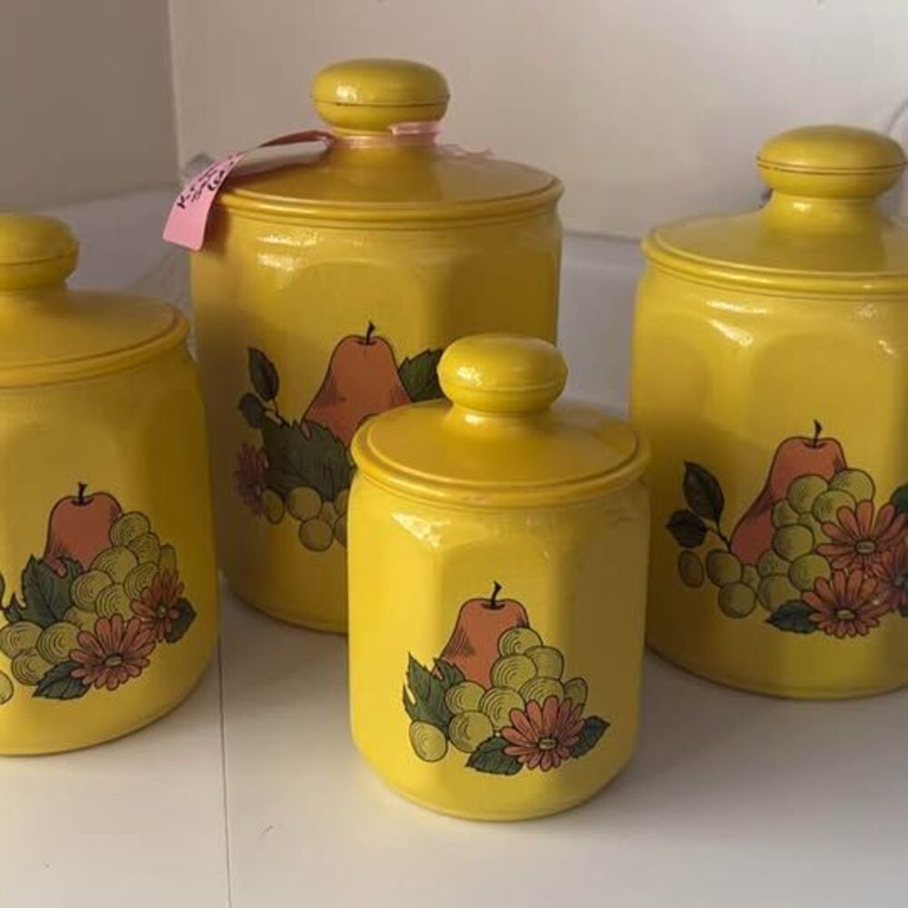 Vintage canister set. Made by Kromex set of 4